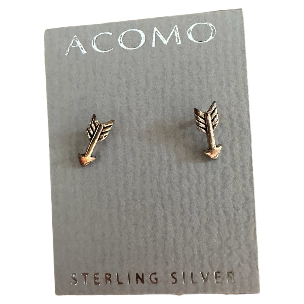 ACOMO sterling silver arrow earrings
